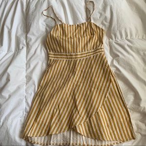 Striped cross-back dress